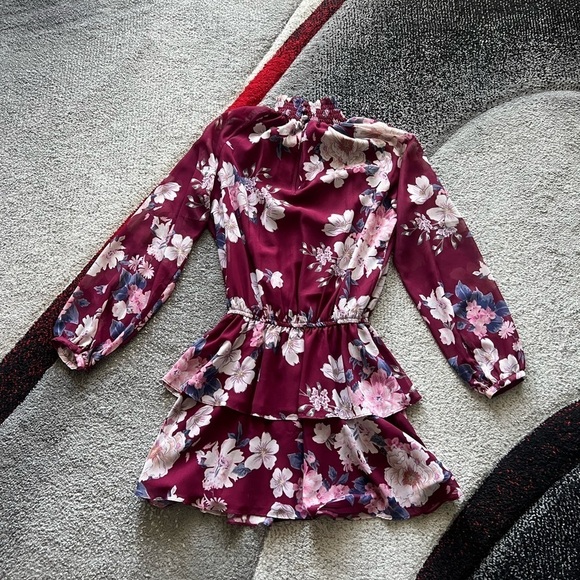 Yumi Kim Revolve Amazing Grace Burgundy Class Act Mini Dress - Picture 4 of 4